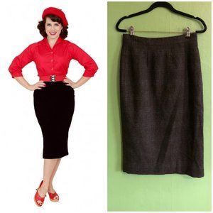 Vivien of Holloway Gray Plaid Pencil Skirt 16